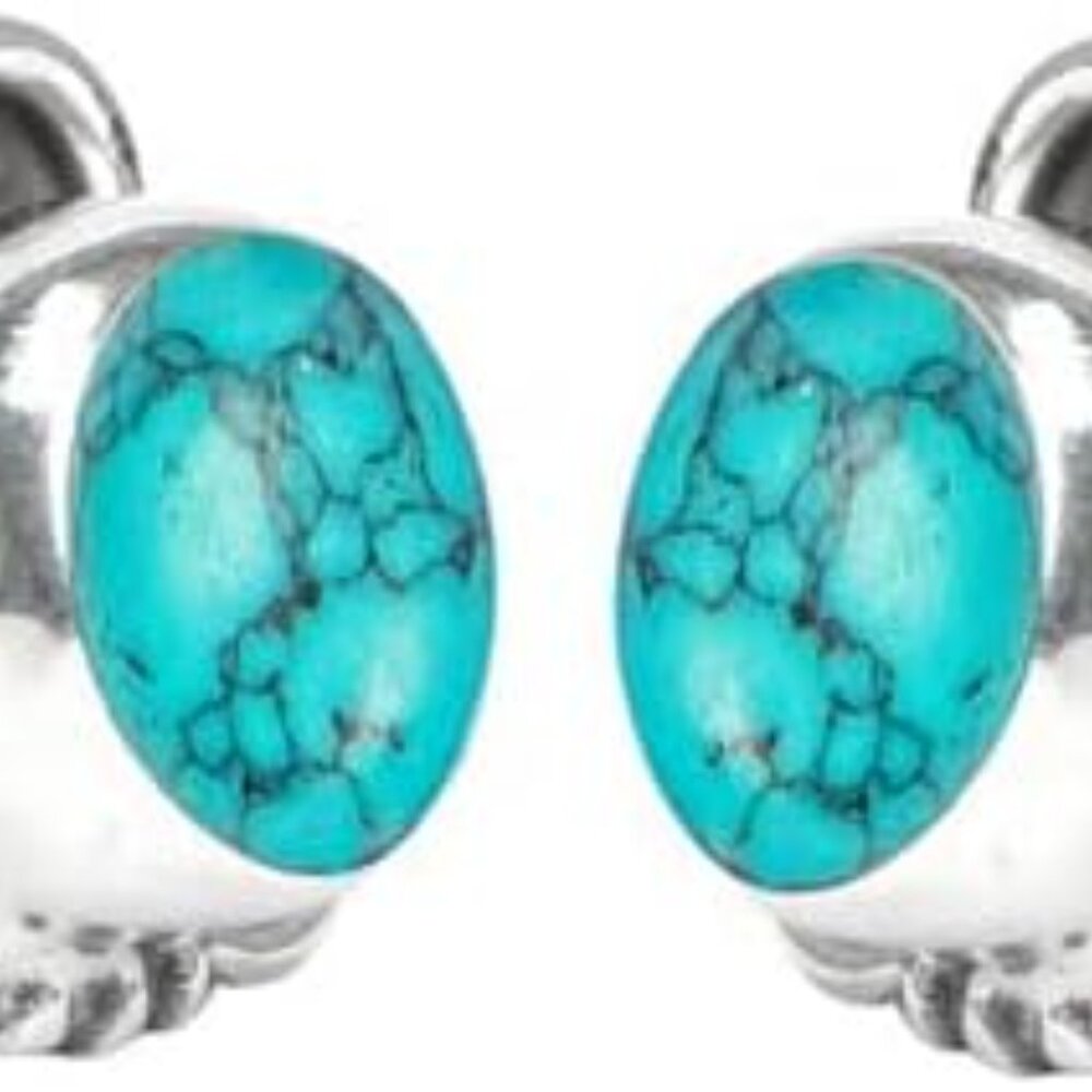 Gemstone Post Stud Earrings 925 Sterling Silver Gemstone Stud Earrings For Girls View 3
